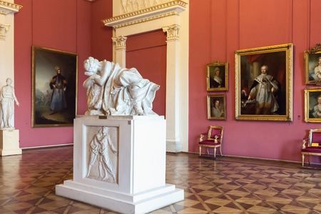 ST. PETERSBURG, RUSSIA - APRIL 11, 2016: Interior of the State Russian Museum. The museum is the largest depository of Russian fine art in Saint Petersburgのeditorial素材