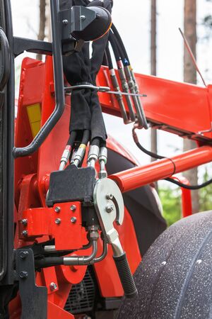 Part of Modern Bulldozer close-up