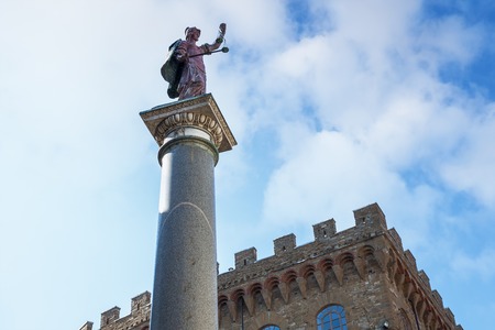 Column of Justice at Piazza Santa Trinita in Florence, Italy