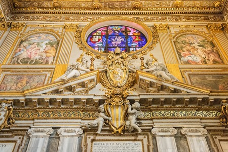 Rome, Italy âMarch 19, 2018: Interior of the Basilica Santa Maria Maggiore, it is a Papal major basilica and the largest Catholic Marian church in Romeのeditorial素材