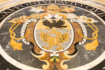 Rome, Italy âMarch 19, 2018: Floor in the Basilica Santa Maria Maggiore, it is a Papal major basilica and the largest Catholic Marian church in Romeのeditorial素材