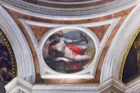 Rome, Italy â March 20, 2018: Mosaics by Raphael in the Chigi Chapel in Basilica of Santa Maria del Popoloのeditorial素材