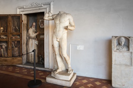 Rome, Italy â March 21, 2018: Inside Palazzo Massimo alle Terme, now it is the National Roman Museum houses the ancient artのeditorial素材