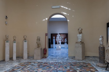 Rome, Ostia Antica, Italy â March 23, 2018: Inside the museum with finds from excavations in Ostia Anticaのeditorial素材