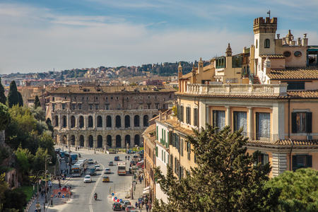Rome, Italy â March 25, 2018: View of the center of Rome from the topのeditorial素材