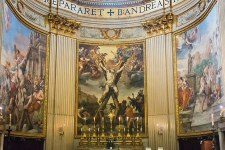 Rome, Italy â March 26, 2018: Interior of baroque Church of St. Andrewのeditorial素材