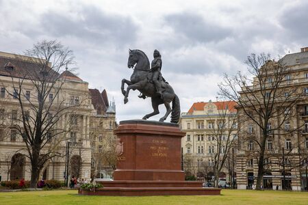 Hungary - March 08, 2019: Statue of Ferenc Rakoczi