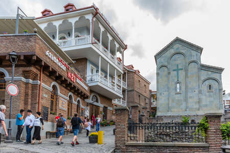 Tbilisi, Georgia - May 25, 2019: Old streets in the center of Tbilisi, Georgia