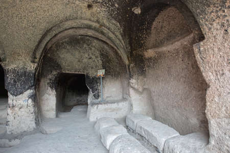 Vardzia, Georgia - May 23, 2019: Vardzia cave city complex in Georgiaのeditorial素材