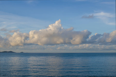 Cloudy sky in the eveningの写真素材