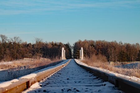 Railway through the countryside