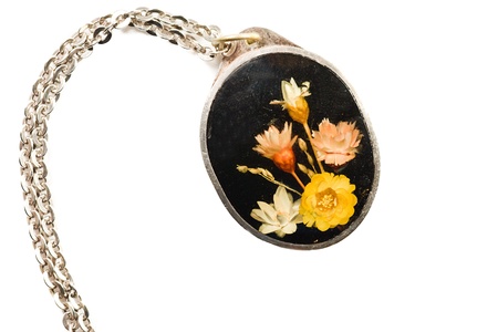 woman pendant on white backgroundの写真素材