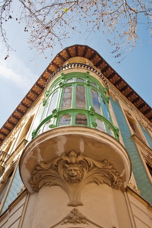 balcony in Xativa, Valencia, Spainのeditorial素材