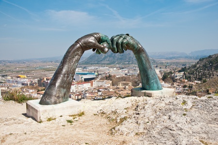 Panoramic view of Xativa, Valencia, Spain のeditorial素材