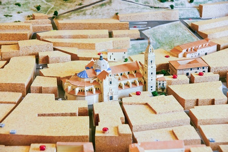 Panoramic view of Xativa, Valencia, Spain のeditorial素材