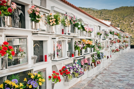 old cemetery in a village, Malaga, Spainのeditorial素材
