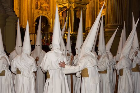 holy week in Malaga, Spain. Humildad nazarenes