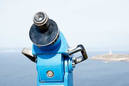 monocular and Hercules Tower in A Coruna, Spain
