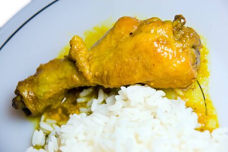 chicken in almond sauceの写真素材