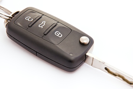 Garage remote control over white background の写真素材