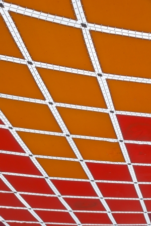 red and orange awningの写真素材