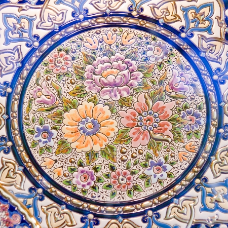 colorful decorative plateの写真素材