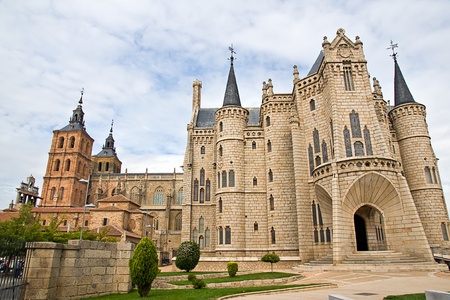 Gaudi palace in Astorga, Leon, Spainのeditorial素材