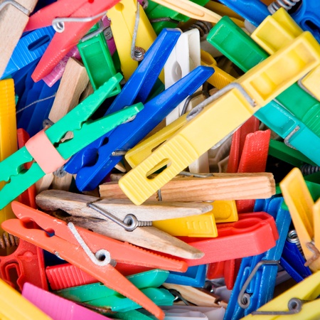 colorful clothespins