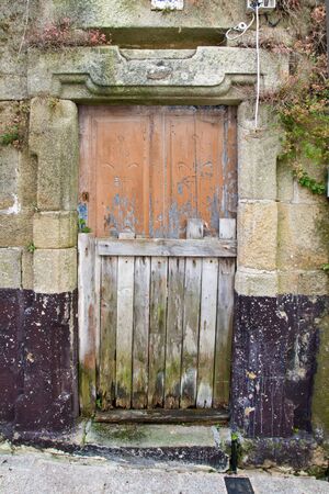 old door in Muros in Galicia, Spainの写真素材