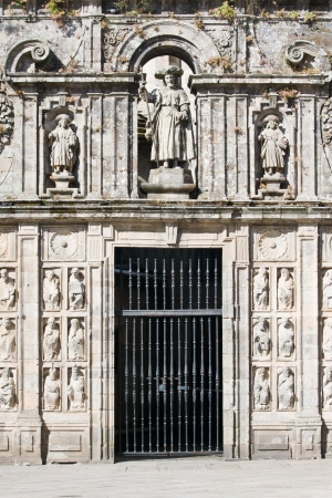 cathedral in Santiago de Compostela, Spain. View of cathedral datails.の写真素材
