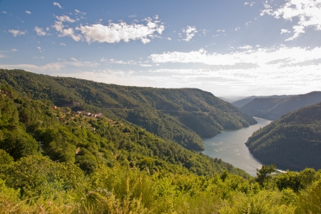 Sil canyon, Ribeira Sacra, Ourense, Galicia, Spainの写真素材