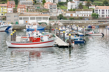 boats in Muxia, Costa da Morte, Galicia, Spainのeditorial素材