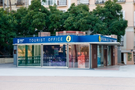 MALAGA, SPAIN - JANUARY 14: Tourist office in the historic center of Malaga on January 14, 2012 in Malaga, Spain. It is the second most populous city of Andalusia and the sixth largest in Spain. のeditorial素材