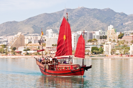 BENALMADENA, SPAIN - APRIL 09: A view of Puerto Marina on April 09, 2012 in Benalmadena, Malaga, Spain. This marina has berths for 1100 boats. It was opened on 1987. のeditorial素材