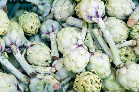 artichokes in a marketの写真素材
