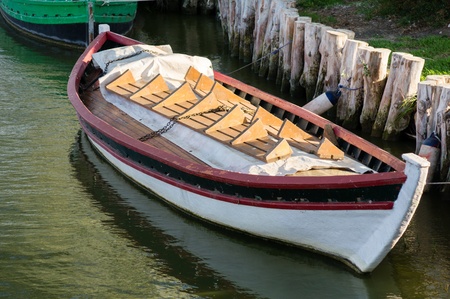 boat in Albufera, Valencia, Spainの写真素材