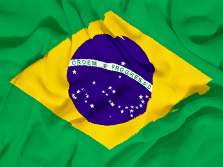 Brazil flag towelの写真素材