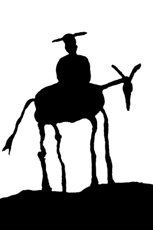 Sancho Panza silhouette の写真素材