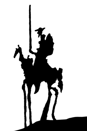 Don Quijote silhouette の写真素材