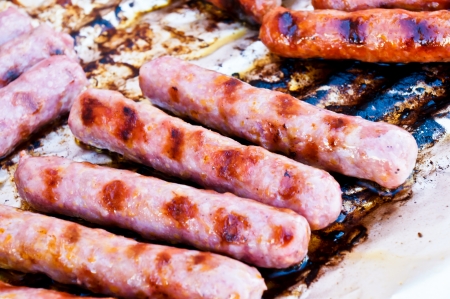 BBQ sausagesの写真素材