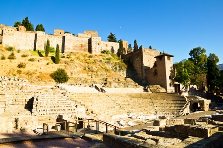 Roman theater in Malaga, Spainの写真素材