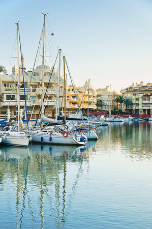 Puerto Marina in Benalmadena, Malaga, Spainのeditorial素材