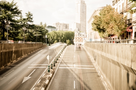 MADRID - SEPTEMBER 08: tunnel in Bailen street in front of Palacio Real - Royal Palace on September 08, 2013 in Madrid, Spain. のeditorial素材