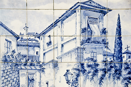 spanish ceramic tile in Granada, Spainの写真素材