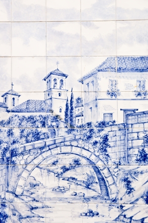 spanish ceramic tile in Granada, Spainの写真素材