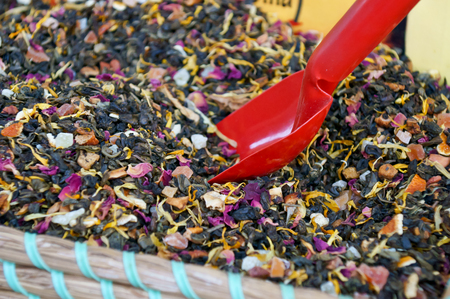 spices in a marketの写真素材