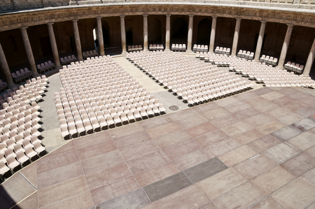 Palace Charles V, Alhambra, Granada, Andalusia, Spain の写真素材
