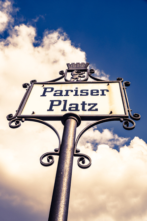 pariser platz in Berlin, Germanyの写真素材