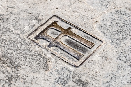 Acueducto signal in Segovia, Spainの写真素材