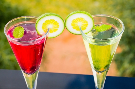 alcoholic cocktails compositionの写真素材